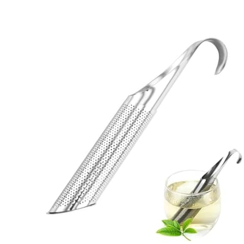SGERUFZ 1pcs Colador Te,Infusor de té de acero Inoxidable 304,Reutilizables Cuchara Infusores de Té Colador de Té Malla Fina Acessorios,para Té Suelto Especias Hierbas,Suelto Spearmint,Matcha Tetera