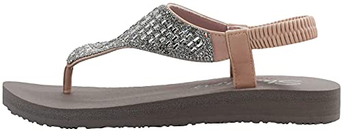 Image of Skechers Women's Meditation Rock Crown Flat Sandal Light Pink 8 M US