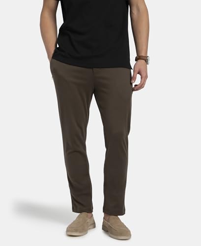 Image of Jockey IM06 Men Super Combed Cotton Rich Elastane Stretch Slim Fit All Day Pants with Pockets