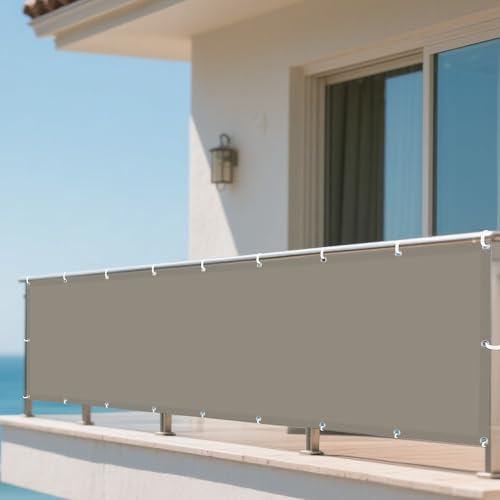 Voile d'ombrage jardin résistant l'eau polyester taupe