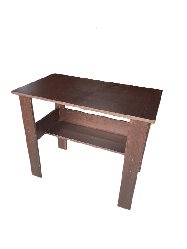 Image of SBF Furniture Engineered Wood Computer Desk with One Tier Shelves Laptop Study Table for Office Home Workstation Writing Modern Desk (ST-004 /90 x 50 x 77 cm) (Black Wenge) DIY(Do-It-Yourself)