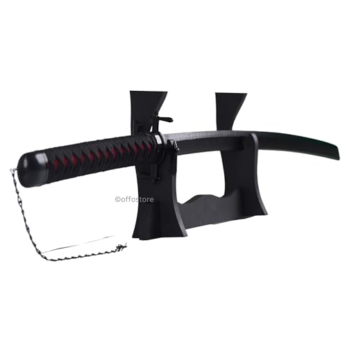 Image of Offo Bleach Ichigo Zangetsu (100cm Life-Size) Wooden Katana | Premium Anime Sword for Cosplay, Martial Arts, Display & Training | Elegant Gift for Fans, Kids, Teens & Collectors