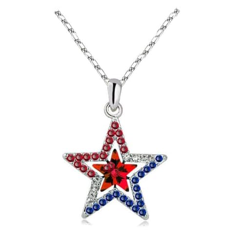 American Flag Necklace and Earrings Set Cover