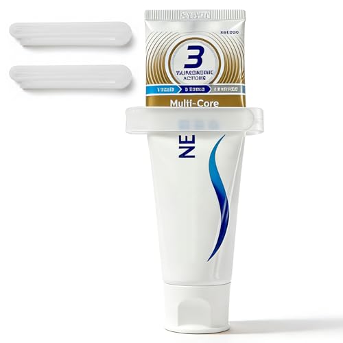 2-Pack Toothpaste Tube Squeezer by JM.JEEMI - Easy Squeeze Dispenser for Kids, Manual Roller Clip...