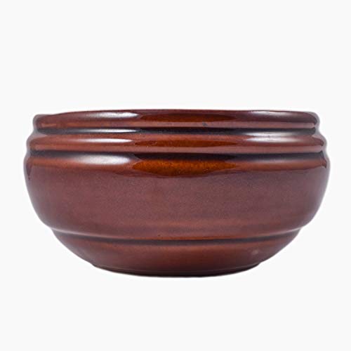 Lasaki Bowl Small red Brown Ceramic Pots for Indoor Plants, Planters, Flower, Pots, gamla, Outdoor, Balcony, Home, Garden, Office Decor, Succulent Pot(D - 15 X H - 8 cm)(Plants not Included)