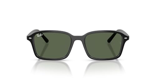 Ray-Ban RJ9131S Square Sunglasses, Black/Dark Green, 50 mm