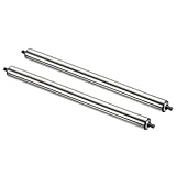 PATIKIL 2Pack Förderer Rollen 1.5 Durchmesser 24 Edelstahl Schwerkraft Übertragung Ersatz Teil Verzinkt Ende Silber