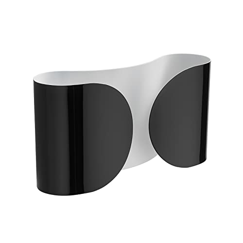 FOGLIO: lampada da parete a luce diretta/indiretta/diffusa, ottenuta da un foglio di acciaio verniciato a polvere, tranciato e curvato su sé stesso
