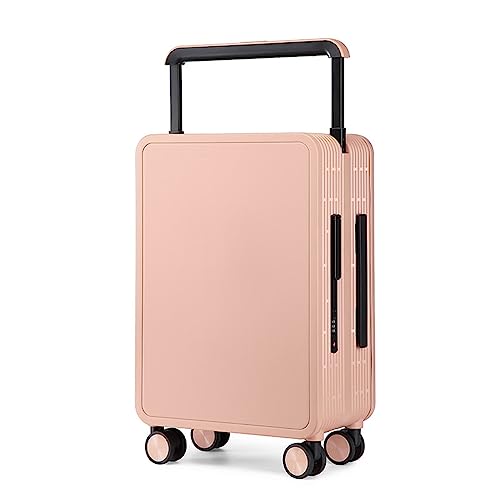 Suitcase, Trolley 24-inch Large-Capacity Silent Universal Wheel PC Aluminum Frame Telescopic Bar Password Box Multi-Function (Pink 20 inches)