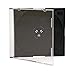 Maxtek Ultra Thin 5.2mm Slim Clear CD Jewel Case with Built in Black Tray, 100 Pack.