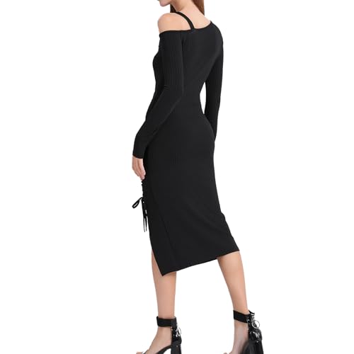 Descubre la mejor manicura y pedicura de LugoPulsa aqui 👈🏼 y pide cita Vestidos-de-Manga-Larga-Mujer-Sexy-Un-Hombro-Vestido-Ajustado-Elegante-Bodycon-Mini-Vestido-de-Color-Solido-Dobladillo-Asimetrico-Dress-Club-de-Fiesta-Noche