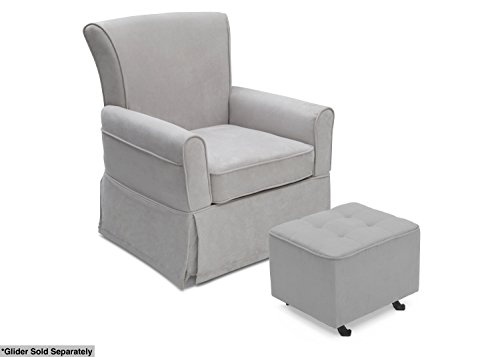 Delta Children Nursery Tufted Gliding Ottoman, Dove Grey #TOP4