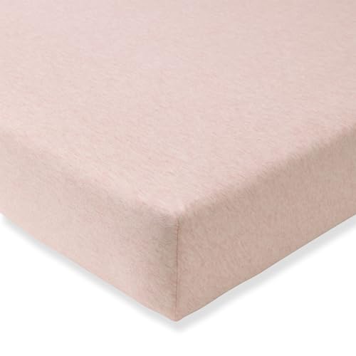 Image of Burt's Bees Baby Essential Organic Cotton Fitted Crib Sheet, Breathable for Boy Girl Standard Crib & Toddler Mattresses