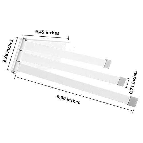 Yeavs Swing Towel Holder Rack White, Wall Mounted Towel Bar Swivel With 3-Arm For Bathroom Kitchen Storage #TOP1
