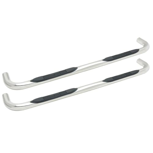Westin 23-2770 E-Series 3 Round Nerf Bars fits 2005-2023 Tacoma Double Cab Polished Pair
