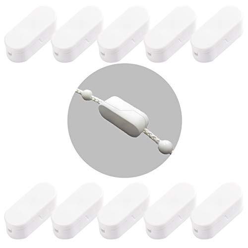 Hamimelon 10 Pack Chain Connectors For Beaded Chain For Roller Shades And Vertical Blinds, Plastic Replacement Vertical Roman Roller Blind Ball Chain Connector Clips Joiners (17Mm X 7Mm) #TOP1