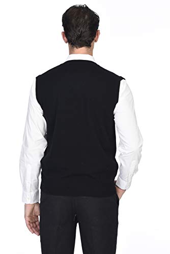State Cashmere Men’s Classic Sleeveless Sweater Vest 100% Pure Cashmere V-Neck Style Pullover3