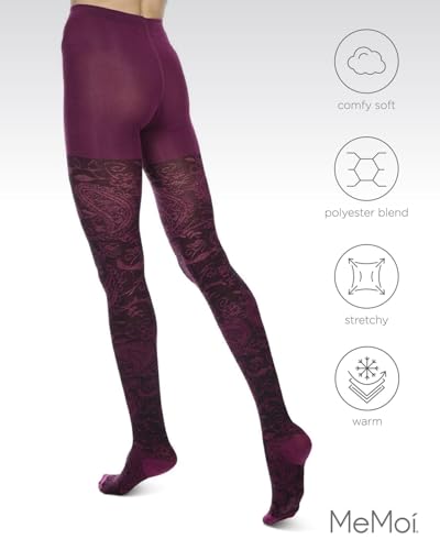 Image of MeMoi Paisley Pop Cotton Blend Sweater Tights