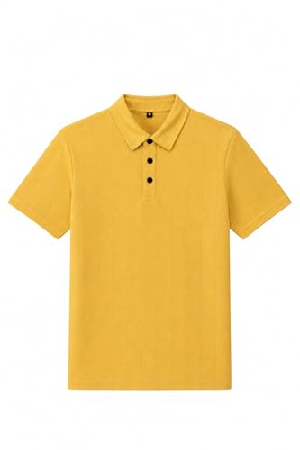 Image of Men's Short Sleeve Polo T-Shirt, Casual Collared Top