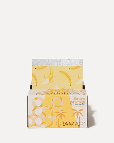 Framar Banana Hair Foils For Highlighting - Pop Up Hair Foil, Highlight Foils For Hair, Aluminum Foil Sheets, Salon Foils For Hair Stylist, Hair Dye Supplies, Non Slip 500 Pop Up Foil Sheets