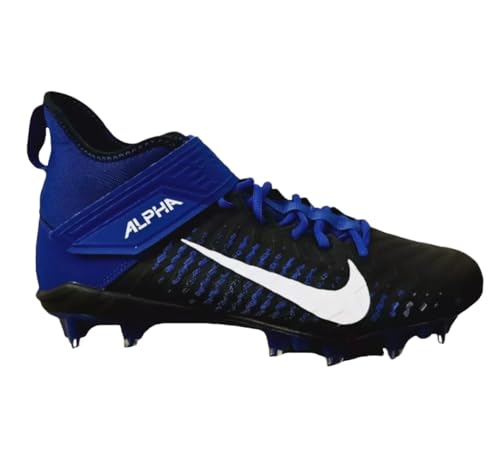 Nike Alpha Menace Pro 2 Mid Men's Football Cleats Blue White Black BV3945-400 (BV3945-400, US Footwear Size System, Adult, Men, Numeric, Medium, 14), Old Royal