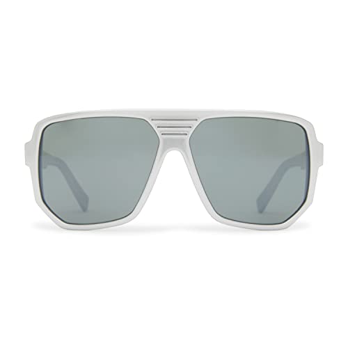 Image of VonZipper Roller Non-Polarized Sunglasses for Men and Women Silver Chrome with Square Roller Grey Silver Chrome Impact-resistant polycarbonate lens Sun Glasses with UV and HEV protection 63mm