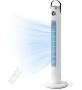 Simple Deluxe Tower Fan with Remote, 46 Inch Oscillating Fan, Bladeless Fans with 24H Timer, 3 Sp...