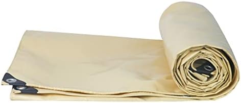 Tarpaulin Waterproof Heavy Duty x 4m 500g/㎡ Tarp Sheet Cover with Reinforced Grommets, Multipurpose for Outdoor Use Beige Canopy Tent(Can Be Customised) (Size : 1x2m)