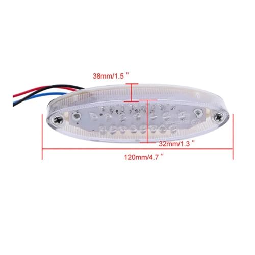Feu arrière stop LED fumé modifié pour moto de style custom et roadster