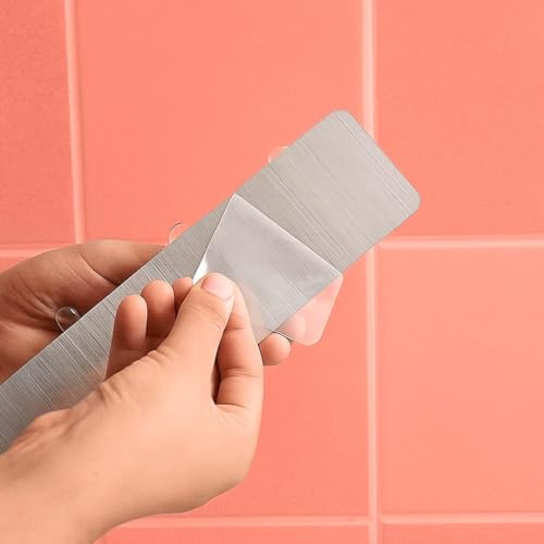 Image of 1 Piece Self Adhesive Wall Hooks for Kitchen Organizer No Drilling Stainless Steel Hooks Heavy Duty Waterproof Hooks for Home Bathroom Bedroom Keys Bags Towels Strong Wall Hanger (1 PCS)