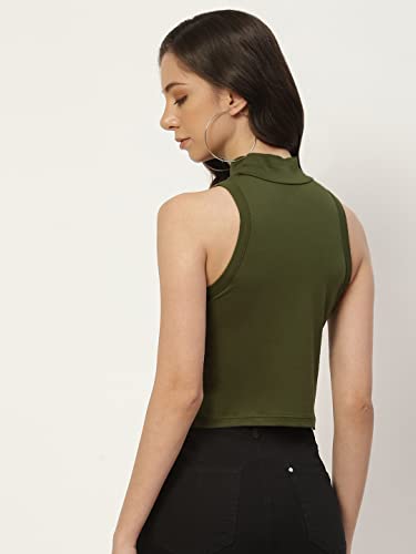 Image of Women Solid Super Soft streachable Cotton Blended Crop Top