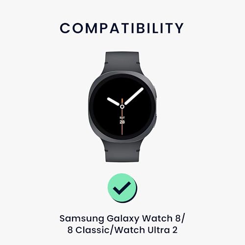 kwmobile 2X Sportarmband kompatibel mit Samsung Galaxy Watch 8 Galaxy/Galaxy Watch 8 Classic 46mm Armband - Sport Ersatzarmband Set aus Nylon für Fitnesstracker - Schwarz Dunkelgrün