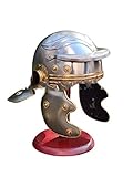 NauticalMart Roman Centurion Trooper Armour Helmet, Silver, Large, Adult, Men, Unisex-Adults, Boys, Carbon Steel, Foam, Armor, Helmet, Historical, Wearable, Reenactment, Collectible