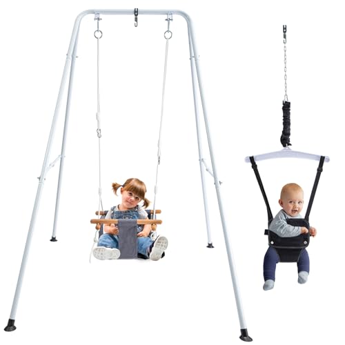 Trintion Kinderschaukel Babyschaukel mit Gestell mit 4 Sandsäcken...