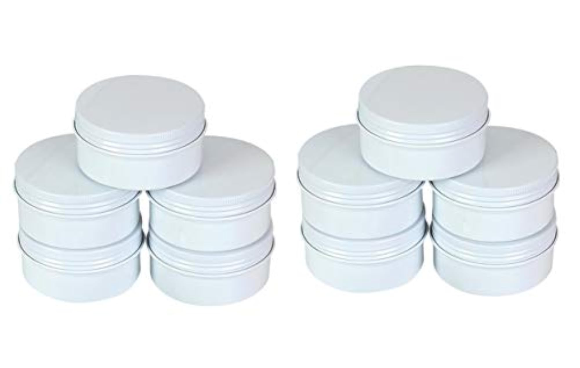 White Aluminum Tin Jar, 3oz for DIY Cosmetic Samples