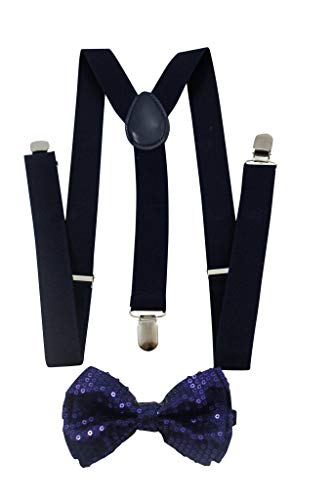 Set de corbata y tirantes USA Patriótico para hombre miniatura 1