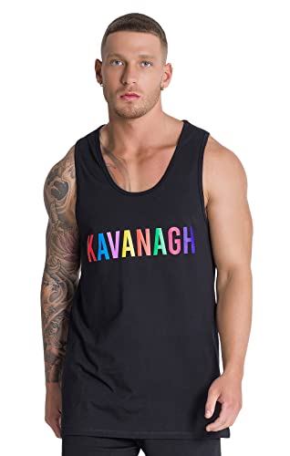 Gianni Kavanagh Black Neverland Vest chaleco de hombre térmico con cierre frontal