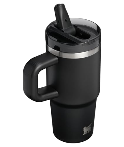 Image of STANLEY Quencher ProTour Flip Straw Tumbler with Leakproof Lid 14 oz | Built-In Straw & Handle | Cupholder Compatible for Travel | Insulated Stainless Steel Cup | BPA-Free | Black 2.0