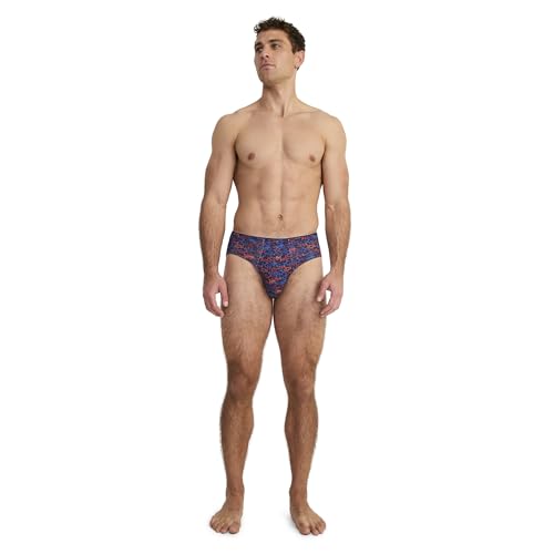 Jockey Men's Underwear True Style Bikini - 3 Pack, Something Fishy/Malibu Red/Ocean Coral, M4