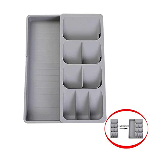 Organizador de Facas e Talheres para Gaveta de Armário de Cozinha (Para talheres-40,5 Cm x 16,5 Cm x