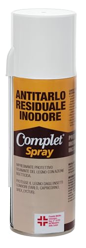 Avilia Spray Protettivo da Insetti Lignivori - Antitarlo Fungicida per Legno, Inodore e Incolore per Parquet e Oggetti in Legno, 200ml