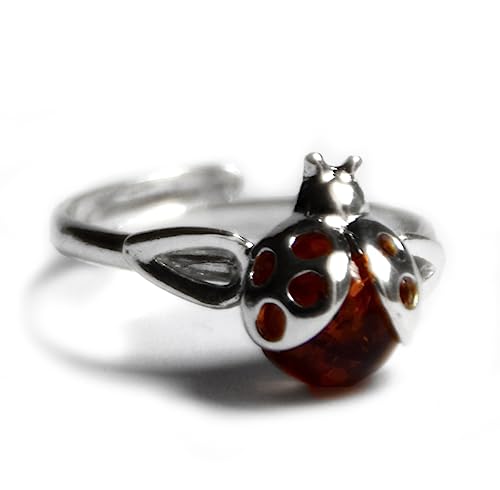 MJ Baltica, Anello, Argento 925, Ambra Naturale Baltica, Misura