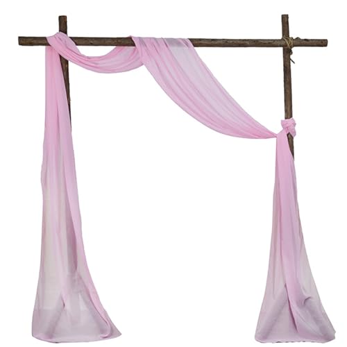 Arche de mariage voilage drapé blanc pour cérémonie extérieure et décor de fête - 2