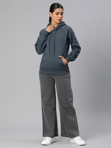 Image of ADBUCKS Women's Cotton Winter Jacket Sweatshirts Casual Drawstring Clothes Pullover Hoodie With Kangaroo Pocket Ii Womens Jacket Ii Winter Sweater Hoodie For Women & Girls