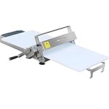 Kindevieft Laminadora de Masa Manual compacta con manivela, máquina Plegable de Acero Inoxidable con Rodillo de Masa y Tabla de Laminado, para Pizza, Croissants, Pasteles y Fondant TypeA