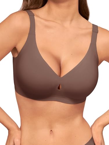 Image of LUCKMEEY Bras for Women No Underwire Wireless Bras - Seamless Push Up Full Coverage Bralettes Comfortable Everyday Bra