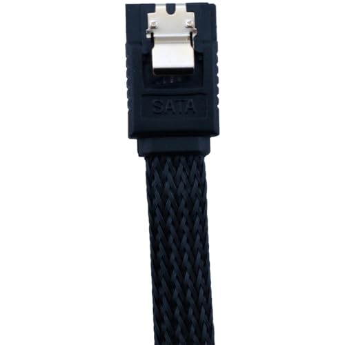 Cable de datos SATA negro 3 piezas 50 cm trenzado miniatura 2