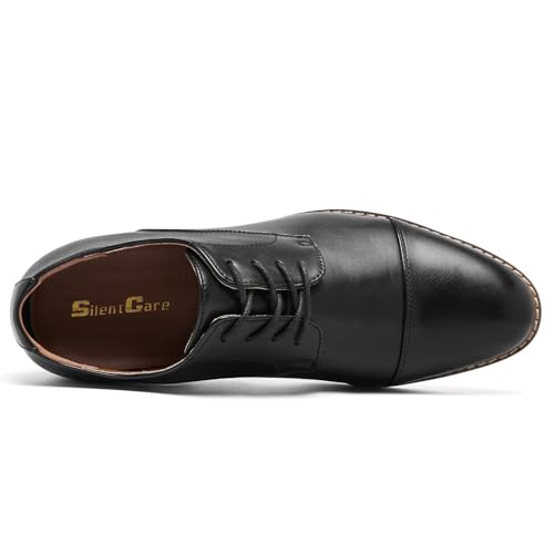 SILENTCARE Men's Oxford Formal Dress Shoes Business Comfortable Classic Lace Up Shoes3