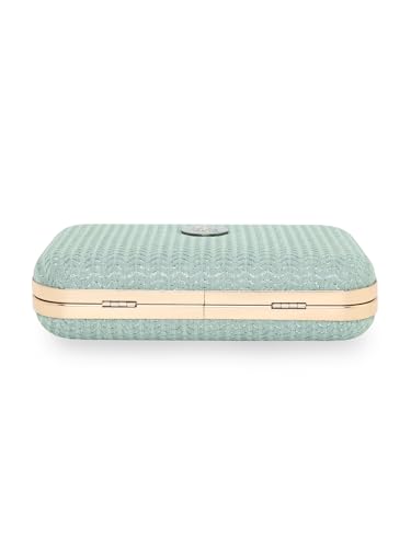 Image of ESBEDA Glitter Shine Oval shape Clutch Solid Pattern For Women | Gift For Women