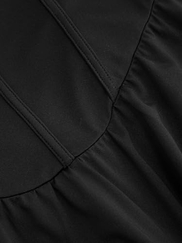 Image of CIDER Womens Cowl Neck Tie up Mini Dresses Sleeveless Ruched A Line Corset Short Formal Party Wedding Guest Club Dress